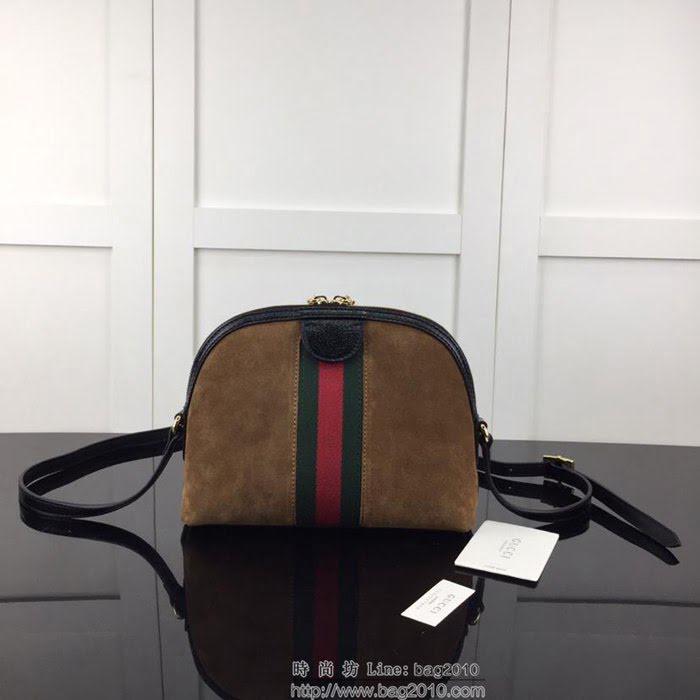 GUCCI古馳 新款 專櫃品質 原單 499621 棕磨砂克皮 單肩斜挎包HY1324